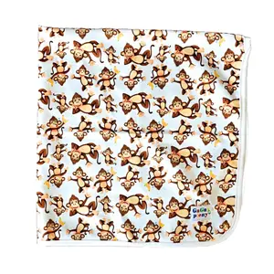 GaGa's pleny Přebalovací podložka Hnědá opice minky