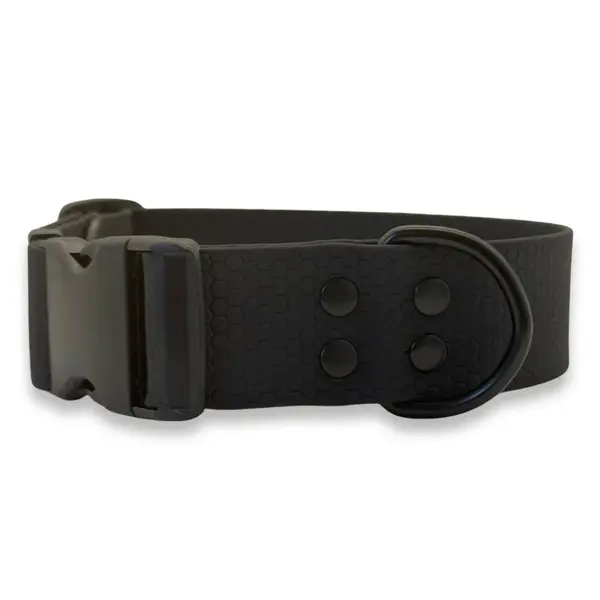 PafDog® Široký voděodolný nastavitelný obojek pro psy HEXA černý - šířka 4 cm PAF-977