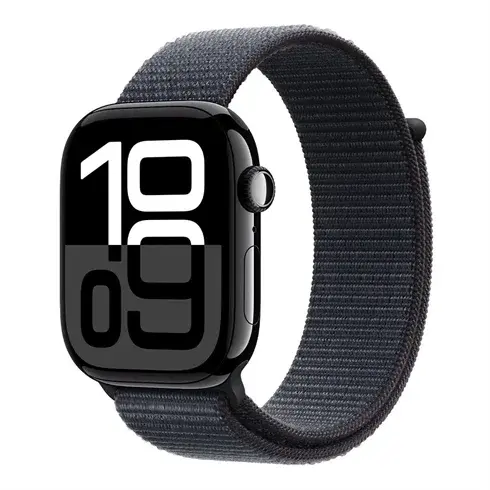 Apple Watch Series 10 GPS 46mm Jet Black Aluminium / Ink Sport Loop