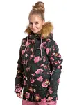Meatfly dámská SNB & SKI bunda Athena Premium Hibiscus Black | Květy | Velikost S