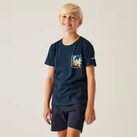 Dětské bavlněné tričko regatta bosley viii tmavě modrá 110-116