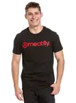 Pánské tričko meatfly joe černá/červená xxl