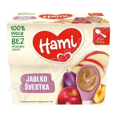Hami 100% ov. jablko a švestka 4x100g 4M