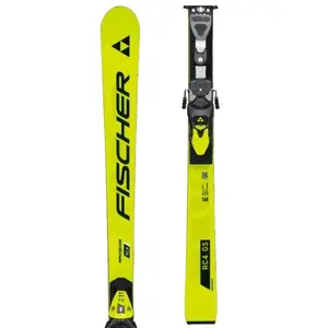 Fischer RC4 WC GS JR M-PLATE + RC4 Z11 FF GW Sjezdové lyže, žlutá, velikost