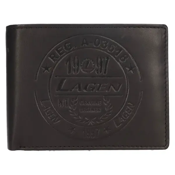 Pánska kožená peňaženka Lagen Gestur - čierna