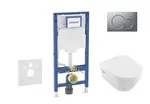 Geberit Duofix - Set predstenovej inštalácie, klozetu Architectura a dosky softclose, tlačidlo Sigma01, matný chróm SANI11CK2102