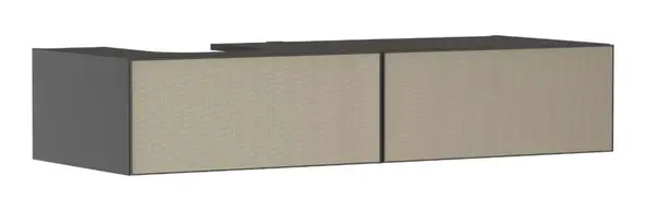 Hansgrohe Xevolos E - Umývadlová skrinka, 28x137x55 cm, 2 zásuvky, matná sivá/štruktúrovaný bronz 54321390