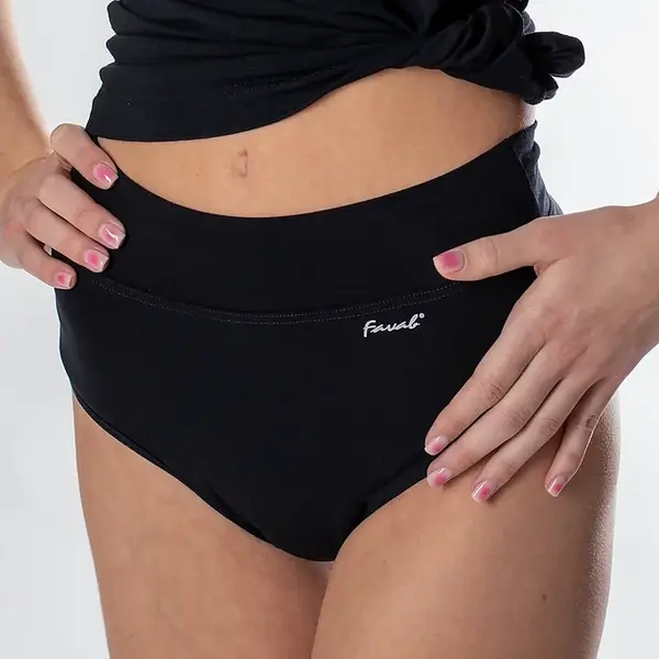 FAVAB Micromodalové menstruační a inkontinenční kalhotky LINA černé, Velikost: M