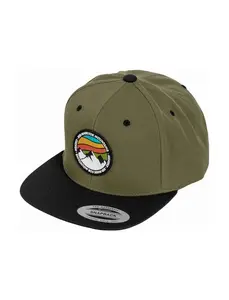 Meatfly kšiltovka Flanker Snapback Red Mountain / Olive / Black | Červená | Velikost One Size