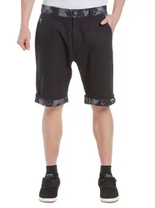 Meatfly pánské kraťasy Barry Black Storm Camo | Maskáč | Velikost 34