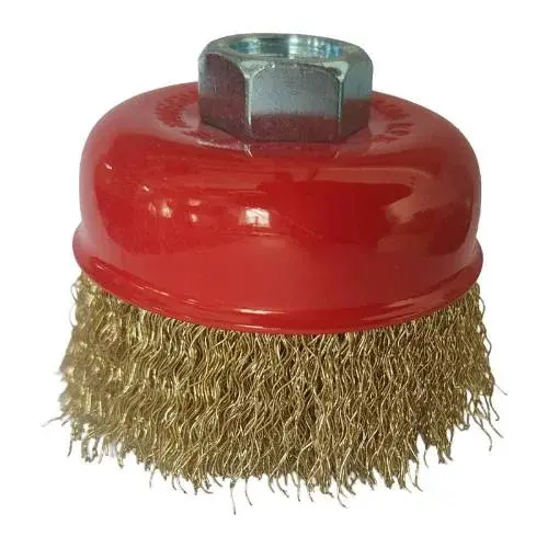 Kartáč hrnkový vlnitý, mosazný, 75 mm, M14, ENPRO