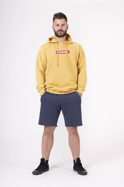 Nebbia Red Label mikina s kapucou 149, XL, žlutá