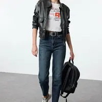 Trendyol Dark Blue High Waist Slim Mom Jeans