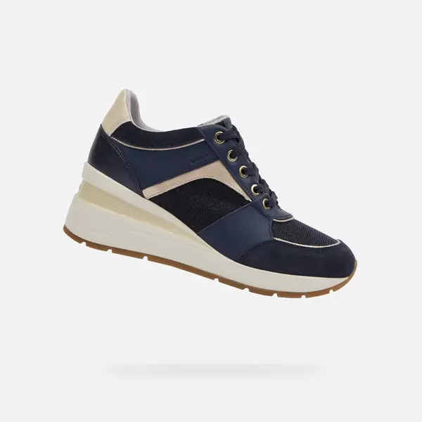 Dark blue women's sneakers Geox Zosma - Women's