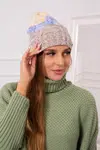 Kesi Čapica s fleece Dolores K303 tmavo béžová+modrá+žltá