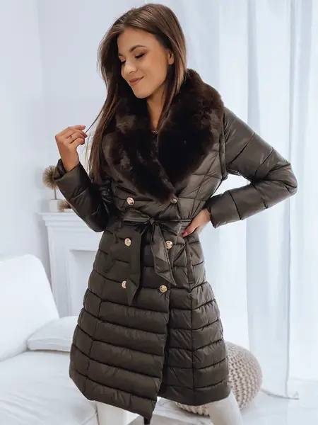 Dámský kabát/vesta 3w1 MADAME vo farbe kávy Dstreet