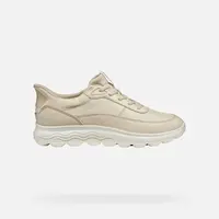 Cream women's sneakers Geox Spherica Plus - Women's