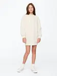 GAP Children's sweatshirt oversize sherpa dress with logo - Girls