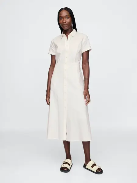 GAP Linen shirt maxi dress - Women's