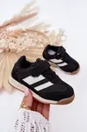 Boto Detské Sneakers Športové Topánky Na Suchý Zips Čierne Viona