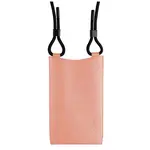 Taštička přes rameno s kapsou FIXED Verona s černou šňůrkou pro mobilní telefony do 7", broskvová