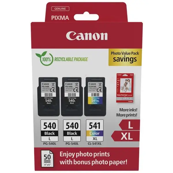 Canon PG-540L 2x + CL-541XL 5224B015 barevná (CMYK) sada originální cartridge