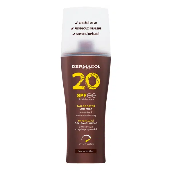Dermacol Ochranné mléko pro urychlení opálení SPF 20 (Tan Booster) 200 ml