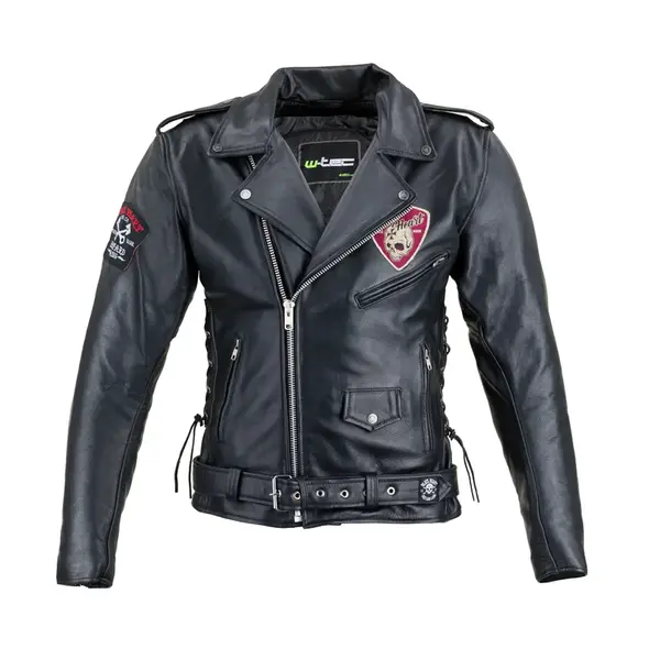 Kožená moto bunda W-TEC Black Heart Perfectis černá 5XL