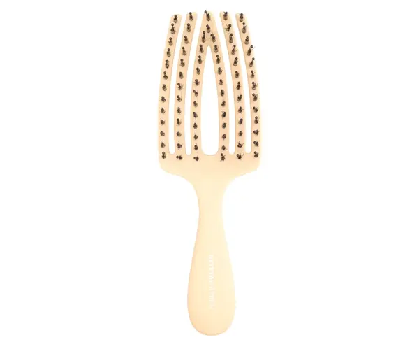 Dětský kartáč na vlasy Olivia Garden Fingerbrush Kids - pastelově žlutý + dárek zdarma