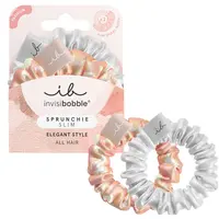 Ozdobné spirálové gumičky Invisibobble Sprunchie Slim Bella Chrome - 2 ks + dárek zdarma
