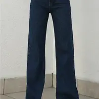 17413 Dewberry Loose Women Jeans-NAVY
