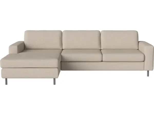 Pohovka Scandinavia 3 místná s lenoškou vlevo, více variant - Bolia Látka: kolekce London | barva - světle béžová, Nožičky: nerezová ocel 13 cm