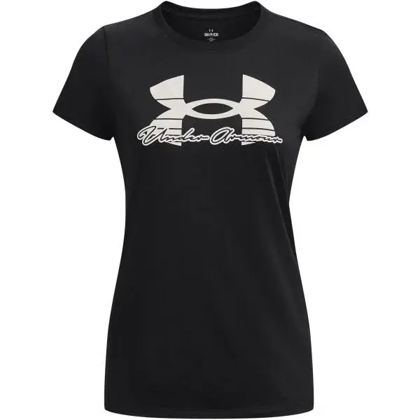 Under Armour TECH SOLID SCRIPT Dámské tričko, černá, velikost S