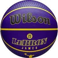 Wilson NBA PLAYER ICON OUTDOOR LEBRON JAMES Basketbalový míč, fialová, velikost