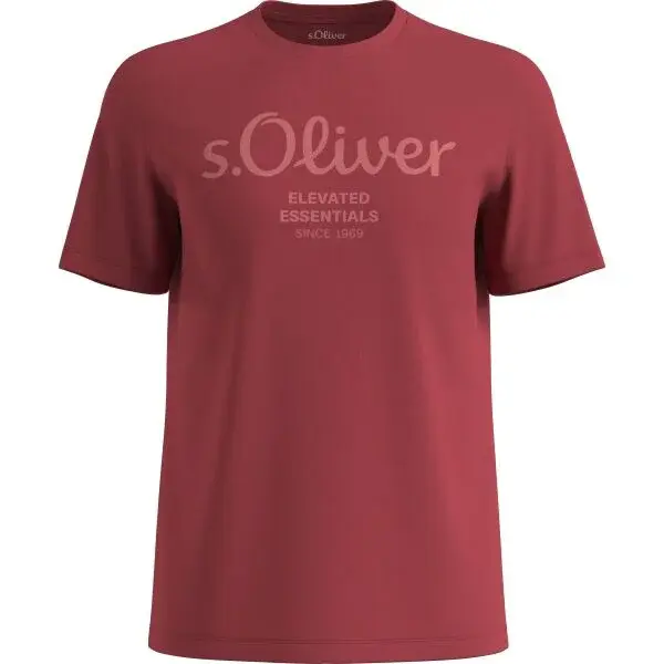 s.Oliver LOGO T-NOOS Pánské tričko, vínová, velikost XXXL