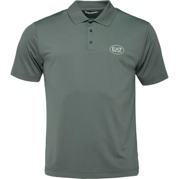 EA7 DYNAMIC ATHLETE GOLF Pánská polokošile, tmavě šedá, velikost