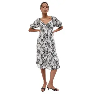 GAP SS PUFF Dámské šaty, černá, velikost