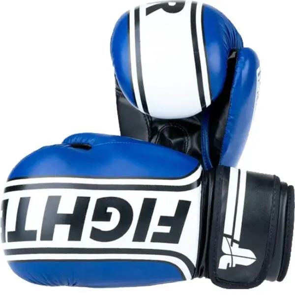 Fighter BASIC STRIPE 8 OZ Boxerské rukavice, modrá, velikost