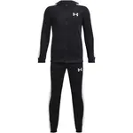 Under Armour KNIT HOODED TRACK SUIT Chlapecká tepláková souprava, černá, velikost M
