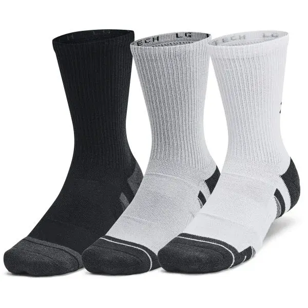 Under Armour PERF TECH 6PK CREW Unisex ponožky, šedá, velikost