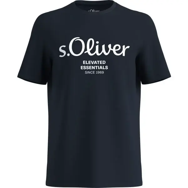 s.Oliver LOGO T-NOOS Pánské tričko, tmavě modrá, velikost XXXL