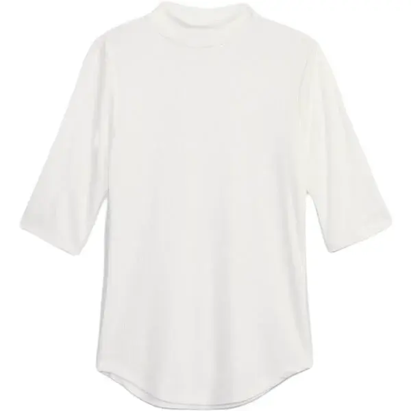 GAP BABY RIB MOCK Dámské tričko, bílá, velikost