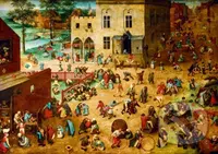Pieter Bruegel the Elder - Children's Games, 1560 - puzzle z kategorie Umělecké