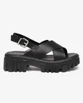 Resti Black women's sandals on a massive Otida sole - Footwear