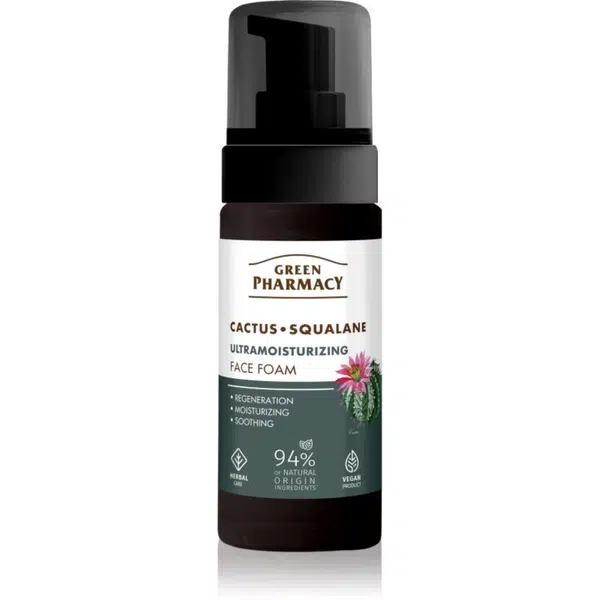 Green Pharmacy Cactus & Squalane Face Foam hydratačná pena 150 ml