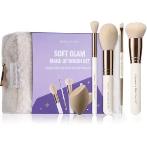 BrushArt Basic Soft Glam make-up brush set Sada štetcov s taštičkou