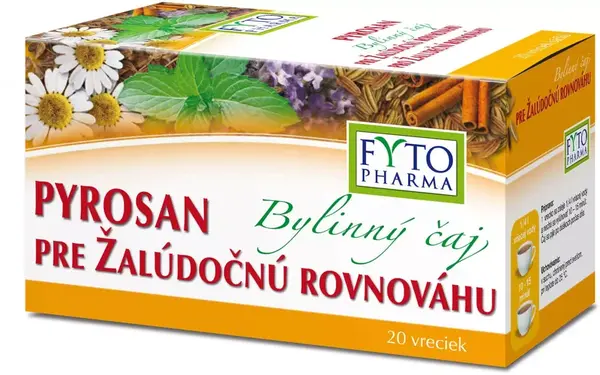 FYTOPHARMA Bylinný čaj Pyrosan pre žalúdočnú rovnováhu, porciovaný 20 x 1.5 g