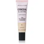 Makeup Revolution Conceal & Define zmatňujúci make-up odtieň F1N 23 ml