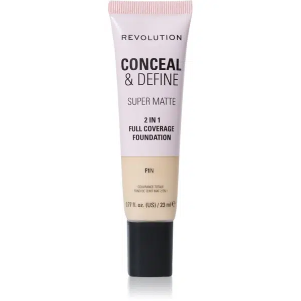 Makeup Revolution Conceal & Define zmatňujúci make-up odtieň F1N 23 ml