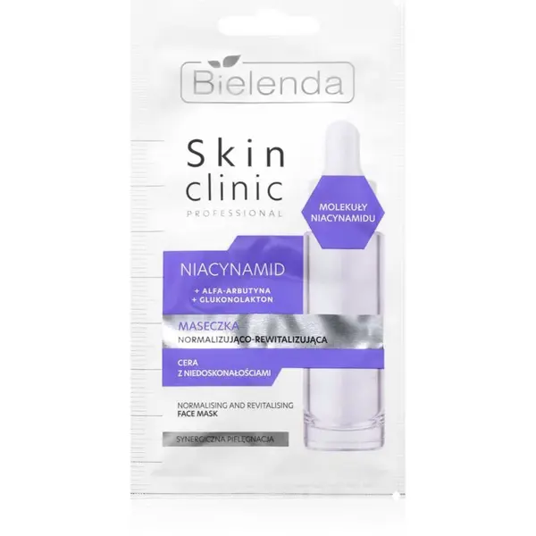 Bielenda Skin Clinic Professional Niacinamide nočná revitalizačná maska pre obnovu pleti pre problematickú pleť, akné 8 g